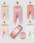 Newborn Baby Girl 5-Piece pants Set (0-3 and 3-6 months)