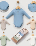 Newborn Baby Boy  5-Piece Bodysuits Set (0-3 and 3-6 months)
