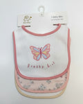 3-Pack Baby Cotton Bib Set – Soft & Absorbent -Butterfly