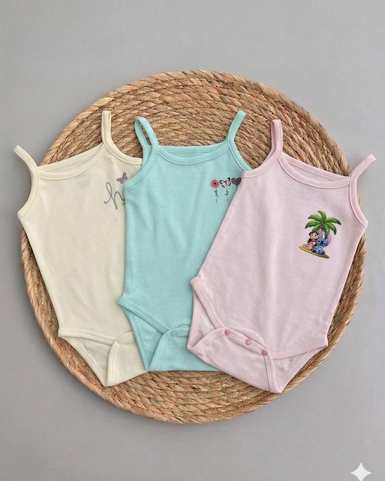 Stitch Printed 3-pcs Bodysuit Set (24 months)