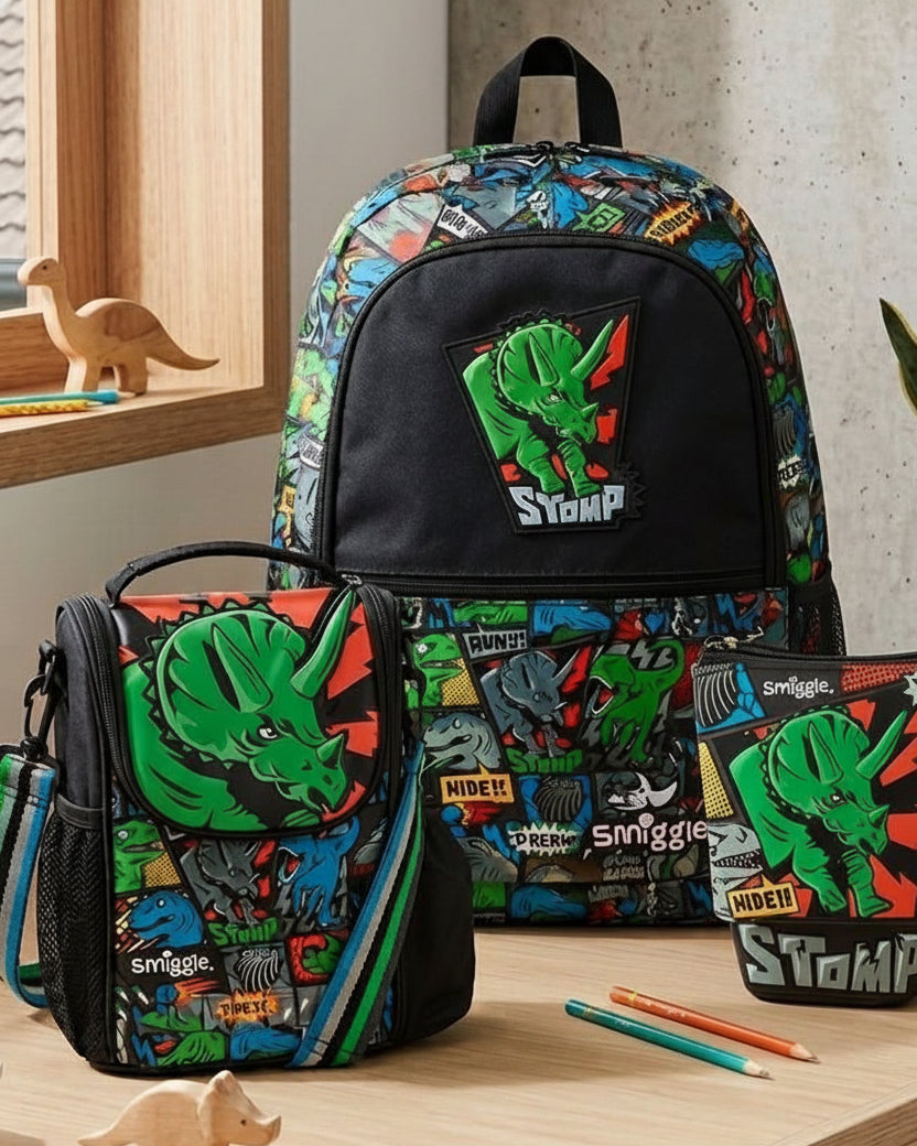 Smiggle Dino  3-Piece School Bag Set