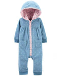 Fox Fleece Hooded Overall (9 and 24 months)