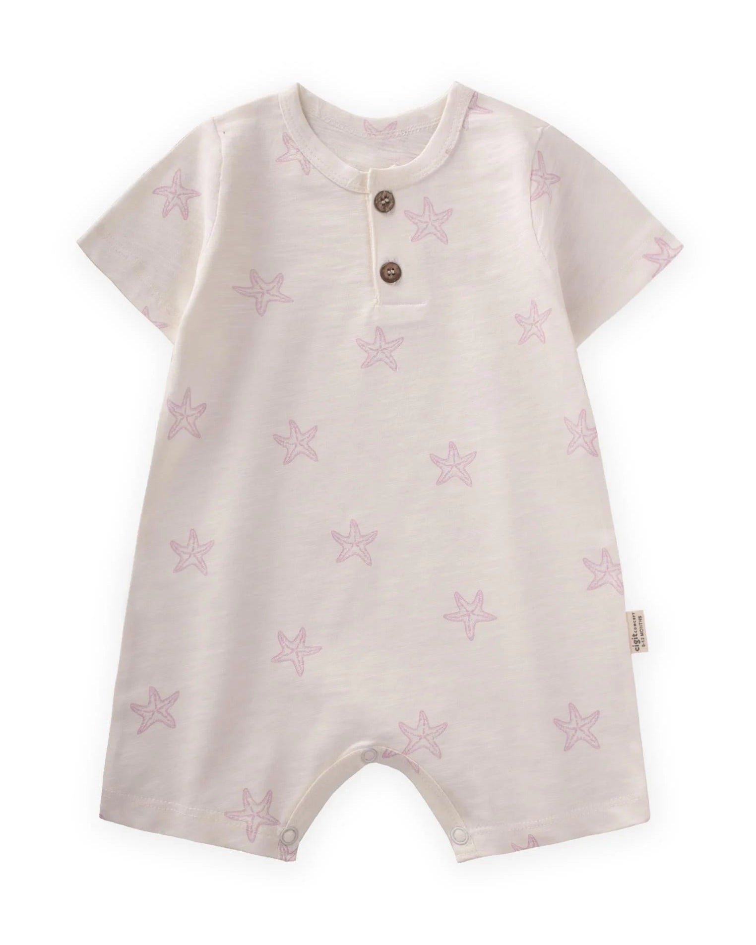 Unisex Cotton Romper With Colored Stars(0-4 years)