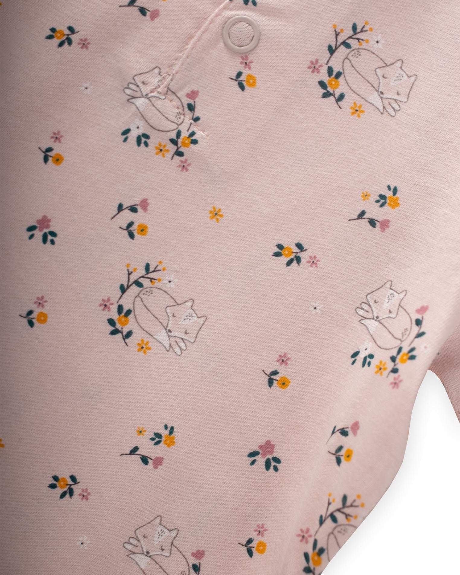 Fox Patterned Cotton Romper (0-3 years)