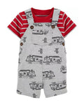 2-Piece Trucks Print Salopette Set (18 months)