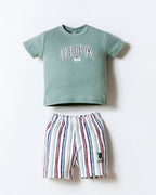U.S. Polo Assn Mint Multi-Stripe Set (6 months up to 3 years)