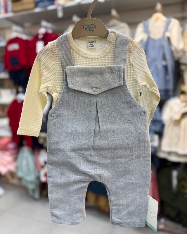 Boys Baby Blue Color Seasonal Sailing Soul Overall (3-12 Months)