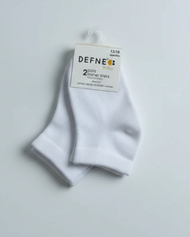 Defne 2-pair basic white Socks