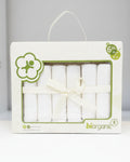 White Cotton  Baby Wash Cloths ( 6 pcs)