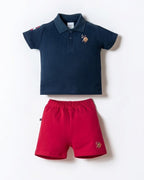 U.S. Polo Assn Navy Classic Sporty Set (6 months up to 3 years)