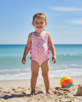 Baby And Toddler Girl One Piece Swimsuit-Happy face (12 months-4 years)