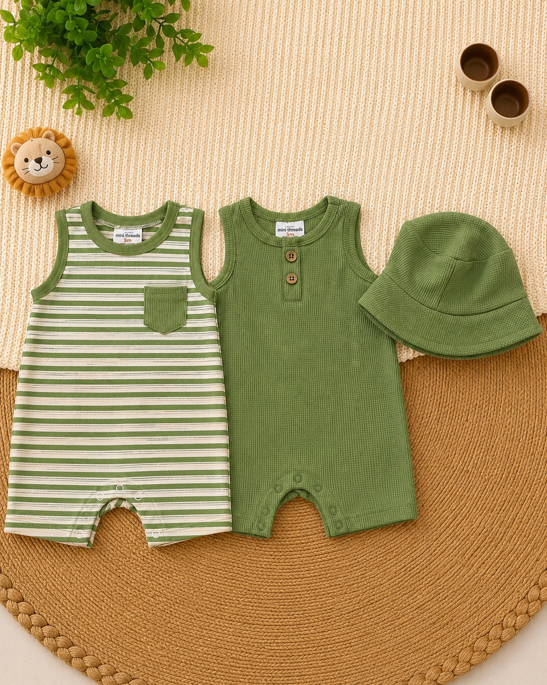2-Piece Romper Set with Hat (3 months)