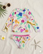 Baby Girl Tow Piece Swimsuit- Safari (12 months up to 4 years)