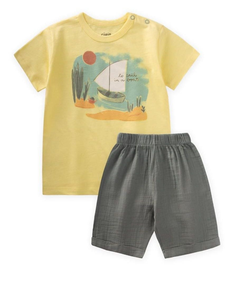 Sail Printed T-Shirt Set (12-18 months)