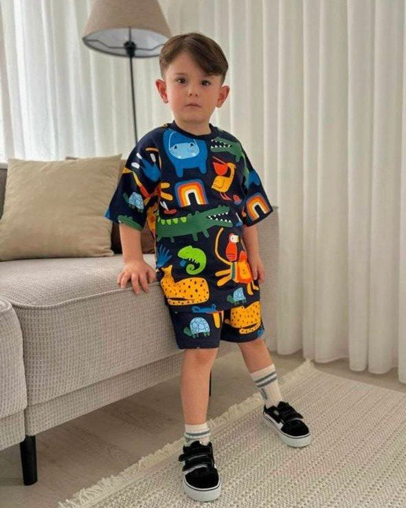 Wild Animals Cotton Short Set (9-10 years)
