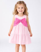 Girls Pink Bow Dress (2-7 years)