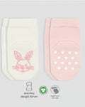 Bistyle Organic 2-Pairs Combed Non-slip Socks (0-36 m) Pink