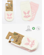Bistyle Organic 2-Pairs Combed Non-slip Socks (0-36 m) Pink