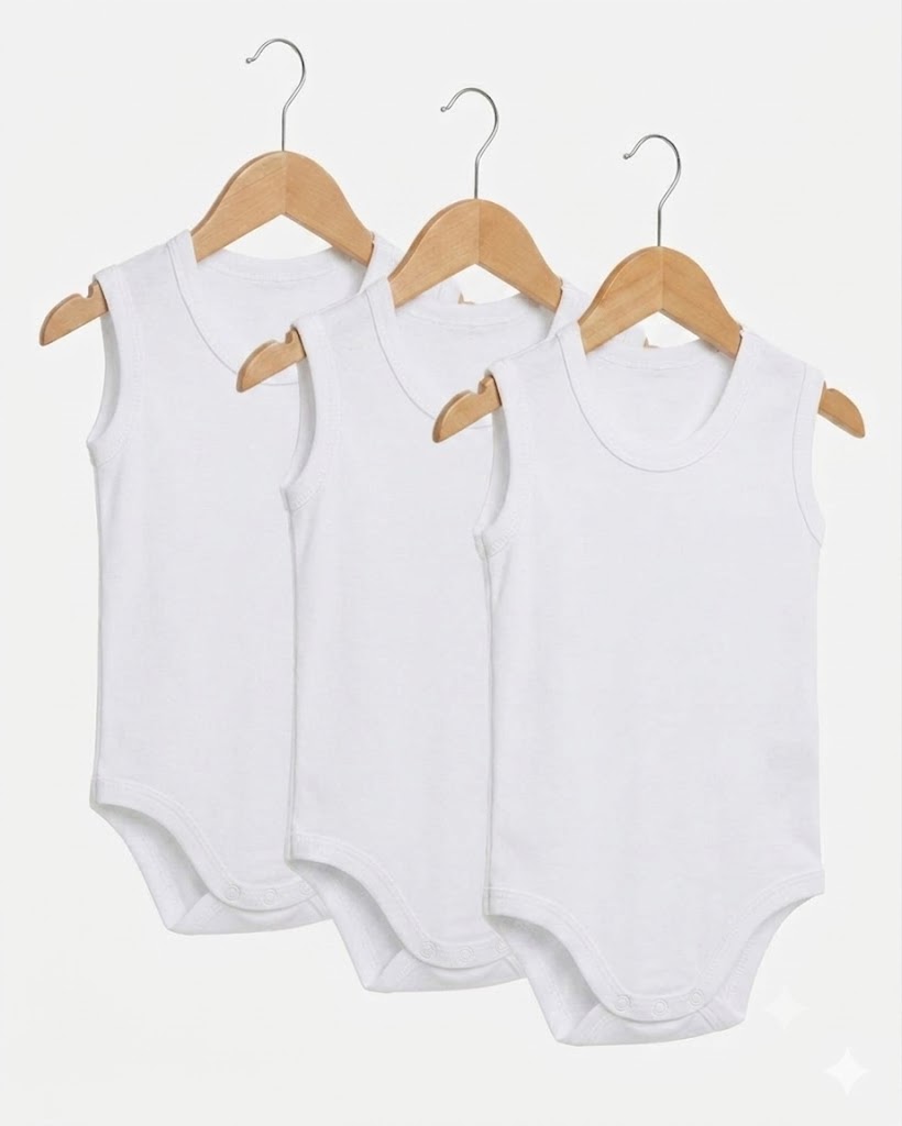 3-pcs Pack Cut Sleeve Bodysuits (6 up to 36 months)