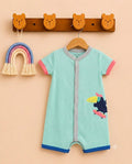Parrot Print One-Piece Cotton Romper
