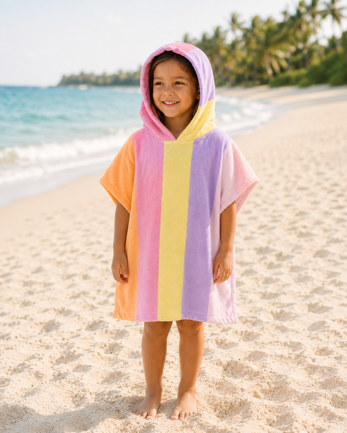 Rainbow Hooded Poncho Towel