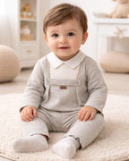 Baby Boy 2-Piece Grey Stylish  Set (Shirt Collar & Trousers)