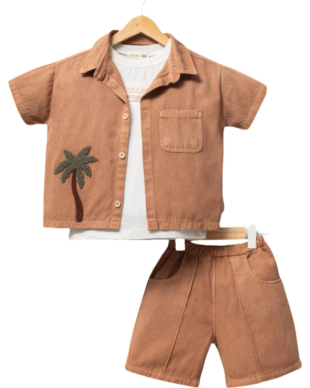 Two-Piece Palm Embroidery Set (2-3-4 years)