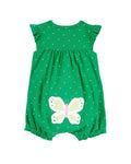 Green Butterfly Cotton Romper (18 months)