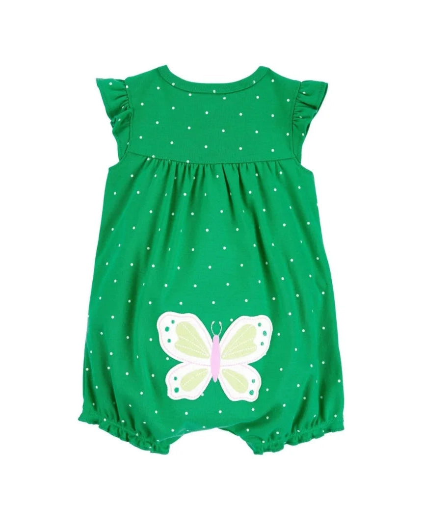 Green Butterfly Cotton Romper (18 months)