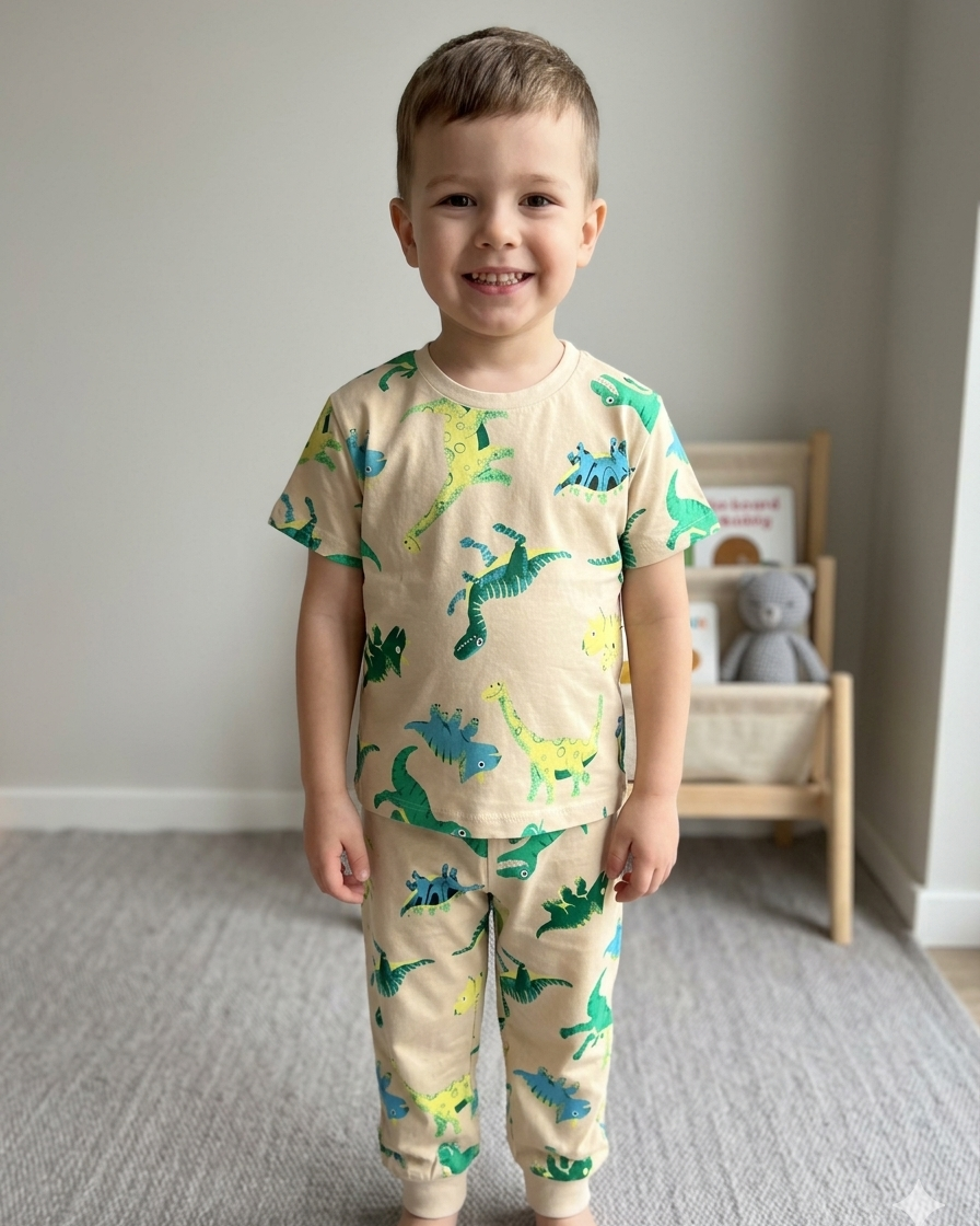 Dinosaur Cotton Pyjama Set (2-8 Years)