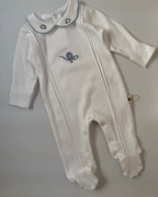White Cotton Overall With Balloon Print