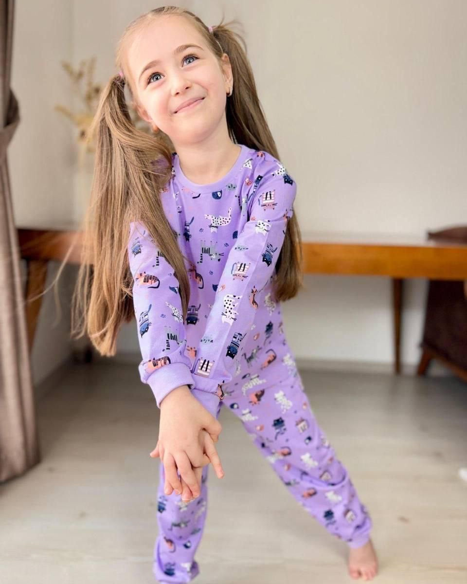Cats Patterned Cotton Pyjama Set