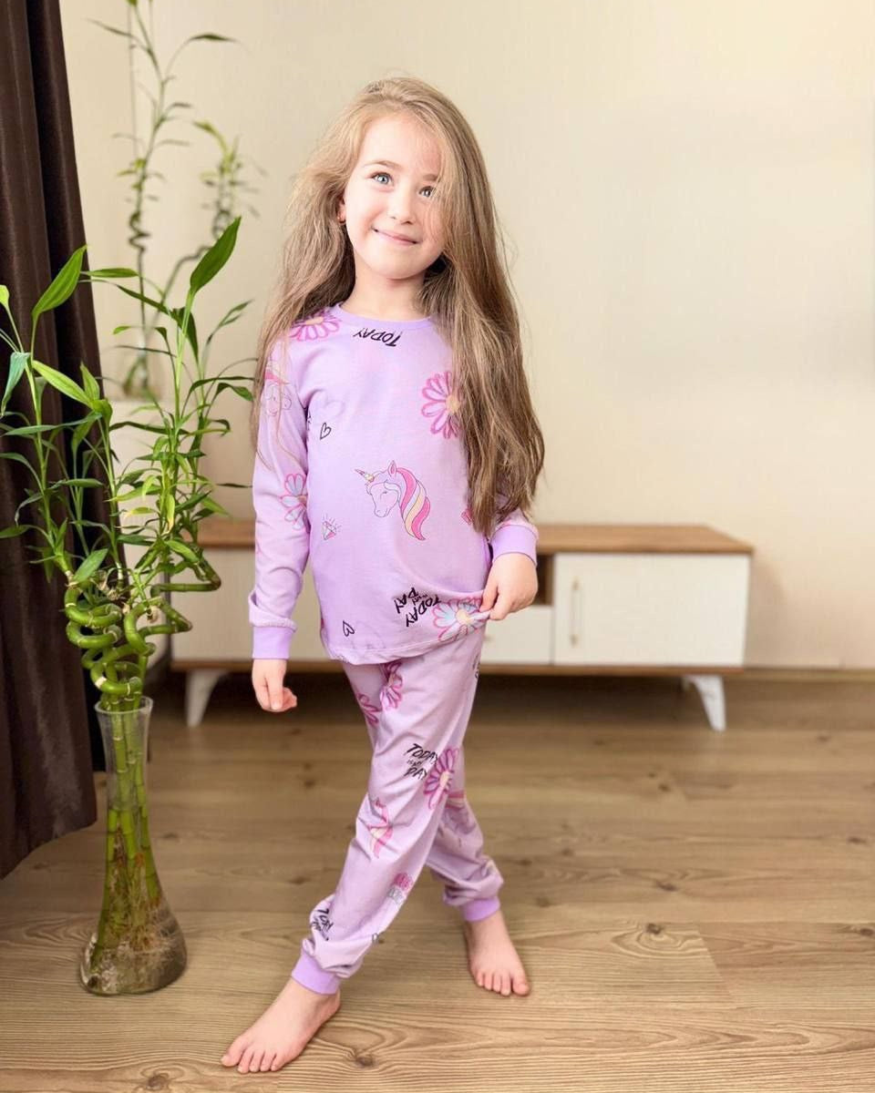 Unicorn Patterned Cotton Pyjama Set