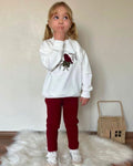 Girl Cotton Top And Legging Set