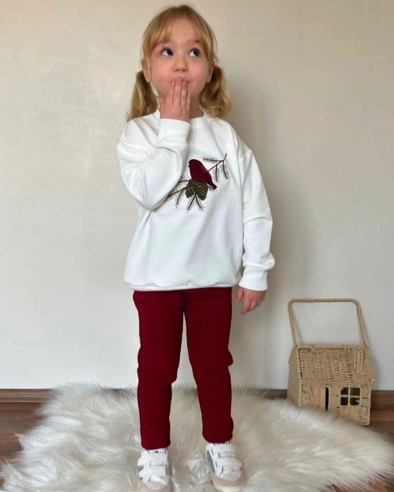 Girl Cotton Top And Legging Set