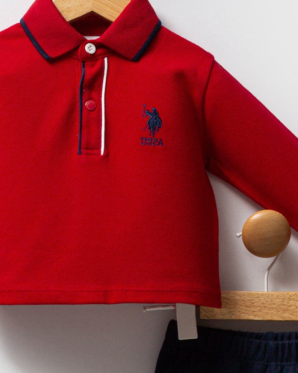 U.S. Polo Assn Red And Navy Cotton Set