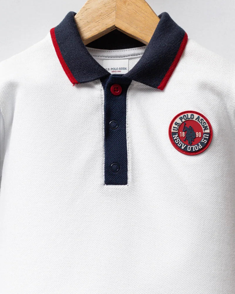 U.S. Polo Assn White and Navy Cotton set