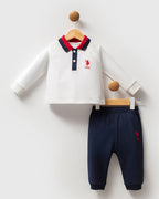 U.S. Polo Assn White and Navy Cotton set