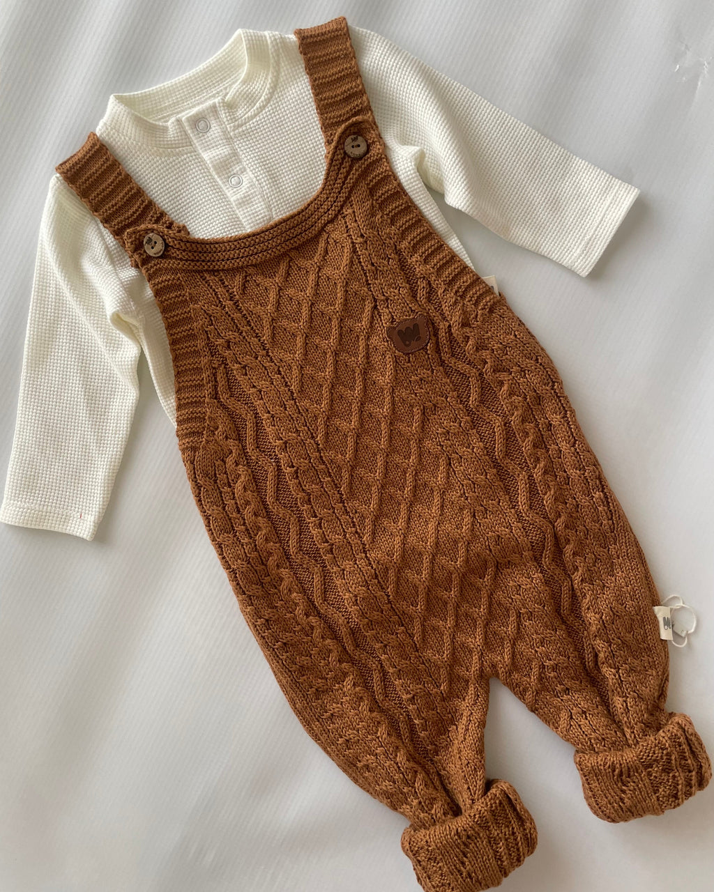 2-PCS Cotton Top with Trico Salopette