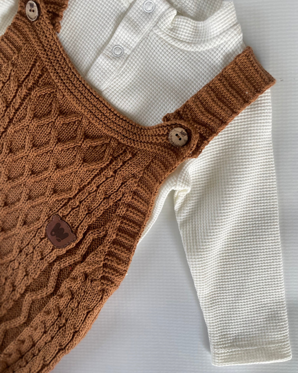 2-PCS Cotton Top with Trico Salopette