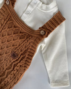 2-PCS Cotton Top with Trico Salopette