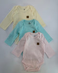 Baby Girl 3-pcs Cotton Long Sleeve Bodysuit Set (3-6 months)