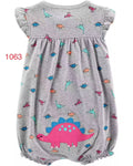 Baby Girl Dino Print Romper