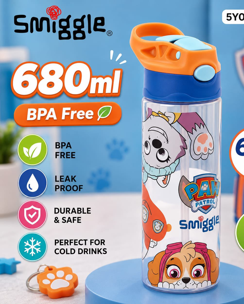 Smiggle Water Bottle - PawPatrol | 650ml