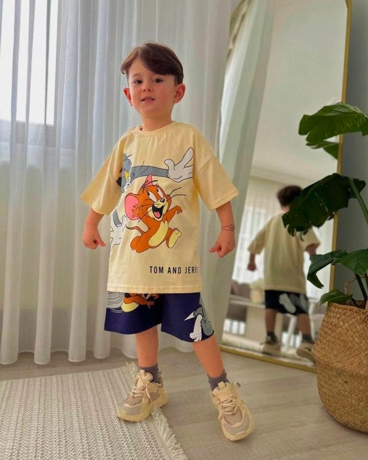 Tom And Jerry Cotton Short Set (3 colors)