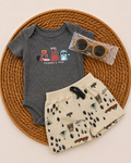 4-Piece Summer Outfit with Sunglasses-forest animals (3 up to 12 months)