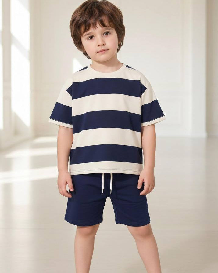 Striped Pattern Short Set -Available In 3 Colors (3-10 years)