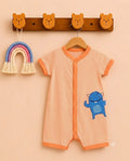 Monster Print One-Piece Cotton Romper