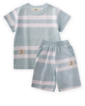 Striped Petek Boys Short Set (5-6 Years)