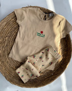 "Kind Heart" Ribbed Tee & Floral Leggings Set ( 6 months- 3 years)
